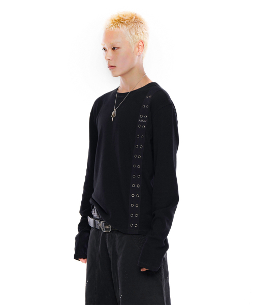 AAKAM(アーカム)の「Side Eyelet Long Sleeve (Black)(Tシャツ/カットソー・レディース・その他・1/2)」の13枚目の写真
