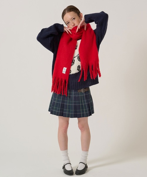 TINA:JOJUN(ティーナジョジュン)の「ベルト付き プリーツ ミニスカート TINA:JOJUN(スカート・レディース・ネイビー/ベージュ/ブラウン系その他・S/M)」の4枚目の写真