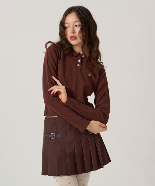 TINA:JOJUN(ティーナジョジュン)の「ベルト付き プリーツ ミニスカート TINA:JOJUN(スカート・レディース・ネイビー/ベージュ/ブラウン系その他・S/M)」の18枚目の写真