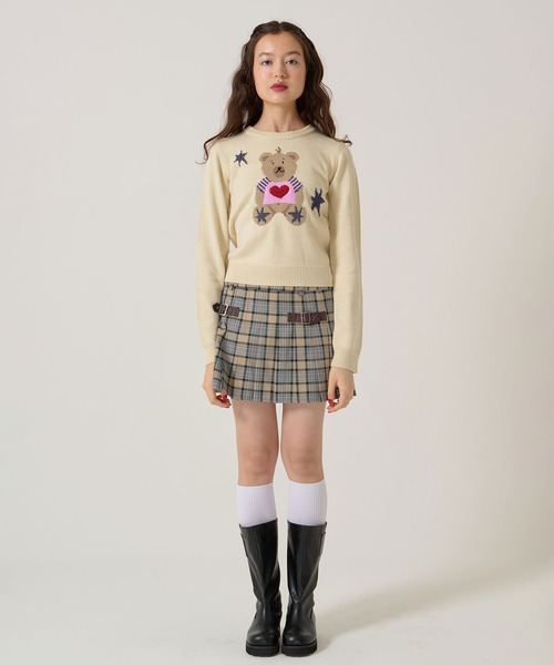 TINA:JOJUN(ティーナジョジュン)の「ベルト付き プリーツ ミニスカート TINA:JOJUN(スカート・レディース・ネイビー/ベージュ/ブラウン系その他・S/M)」の10枚目の写真