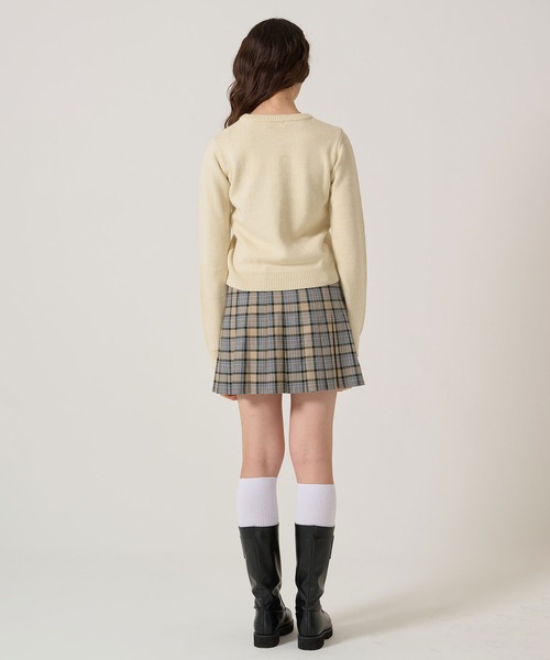 TINA:JOJUN(ティーナジョジュン)の「ベルト付き プリーツ ミニスカート TINA:JOJUN(スカート・レディース・ネイビー/ベージュ/ブラウン系その他・S/M)」の12枚目の写真
