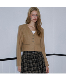 ROSEFRANTZ（ロゼフランツ）の「Metal Buttton Crop Jacket [Beige]（テーラードジャケット）」
