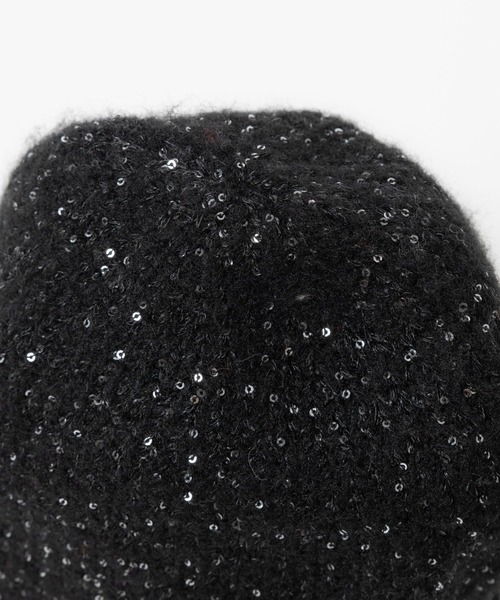 PROVOKE (プロヴォーク)の「【provoke】ラメニットキャップ(ニットキャップ/ビーニー・レディース・ブラウン/ブラック・フリー)」の9枚目の写真