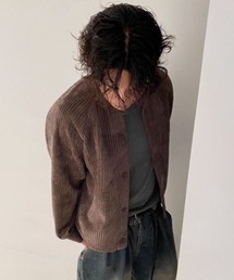 CERCA（チェルカ）の「【NOWLE】コーデュロイ ノーカラー  クロップド ボタンジャケット（ノーカラージャケット）」