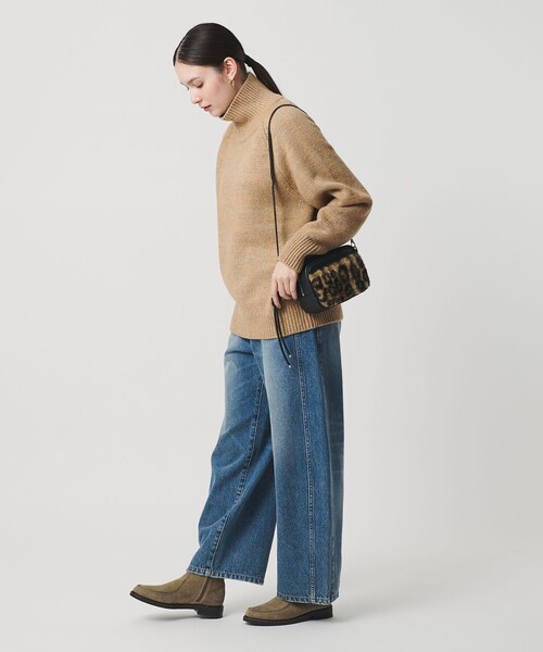 セール】ミックスカラー ラメ タートルネック ニットプルオーバー