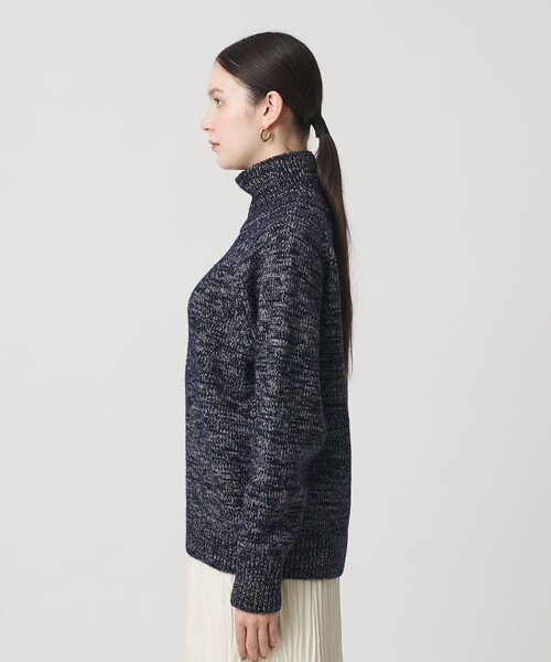 セール】ミックスカラー ラメ タートルネック ニットプルオーバー