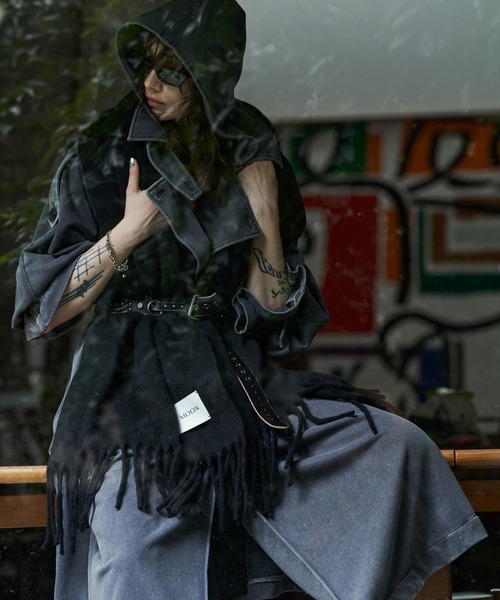 JOSE MOON（ジョゼムーン）の「HOODIE URALE TREMCH COAT/フーディウラルトレンチコート（トレンチコート・レディース・ブルー/ブラック・36/38）」の18枚目の写真