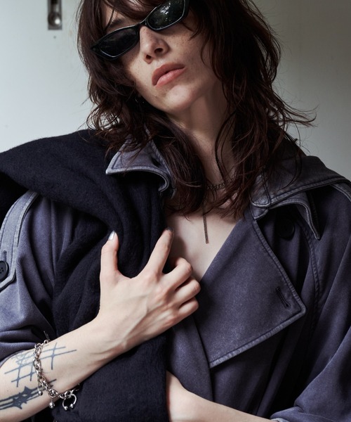 JOSE MOON（ジョゼムーン）の「HOODIE URALE TREMCH COAT/フーディウラルトレンチコート（トレンチコート・レディース・ブルー/ブラック・36/38）」の10枚目の写真