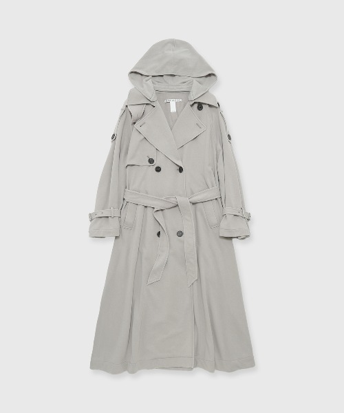 JOSE MOON（ジョゼムーン）の「HOODIE URALE TREMCH COAT/フーディウラルトレンチコート（トレンチコート・レディース・ブルー/ブラック・36/38）」の11枚目の写真