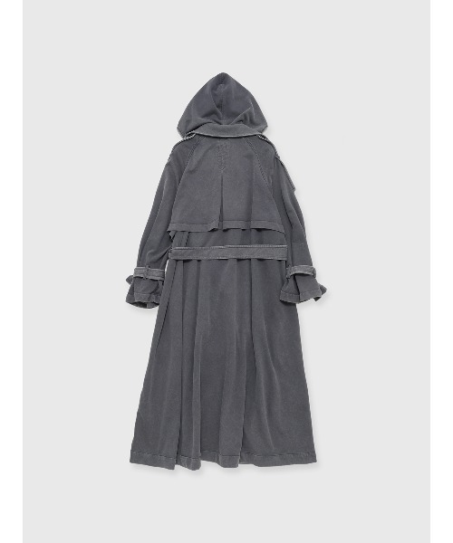 JOSE MOON（ジョゼムーン）の「HOODIE URALE TREMCH COAT/フーディウラルトレンチコート（トレンチコート・レディース・ブルー/ブラック・36/38）」の14枚目の写真