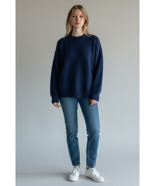 BORN SLIPPY(ボーンスリッピー)の「Everyday Soft Cozy Knit (Navy)(ニット/セーター・レディース・その他・FREE)」の2枚目の写真