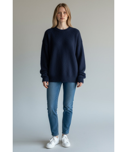 BORN SLIPPY(ボーンスリッピー)の「Everyday Soft Cozy Knit (Navy)(ニット/セーター・レディース・その他・FREE)」の3枚目の写真
