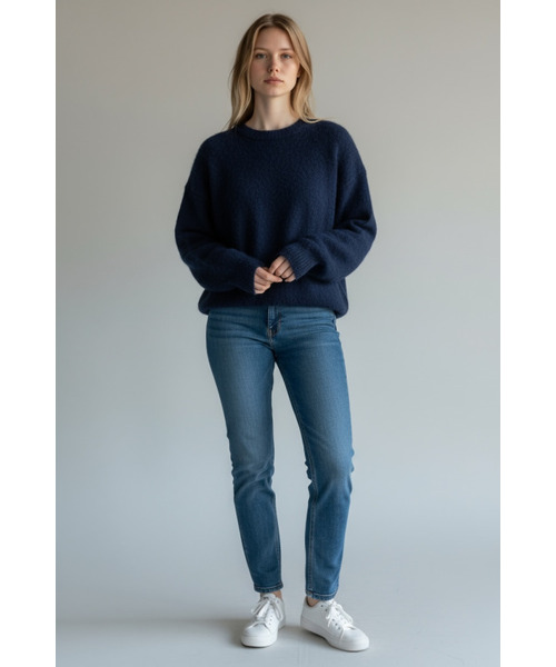 BORN SLIPPY(ボーンスリッピー)の「Everyday Soft Cozy Knit (Navy)(ニット/セーター・レディース・その他・FREE)」の4枚目の写真