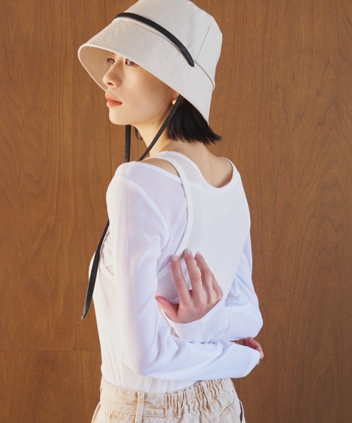 AIC.(エーアイシー)の「マルチウェイシアーアンサンブル(Tシャツ/カットソー・レディース・オフホワイト/ピンク/チャコールグレー・FREE)」の13枚目の写真