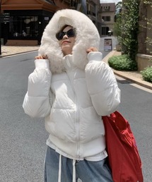ダウンジャケット/コート（ホワイト/白色系・フェイクファー
