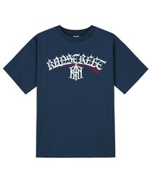 KTN0159 レタリングカンシンボル半袖Tシャツ - ネイビー