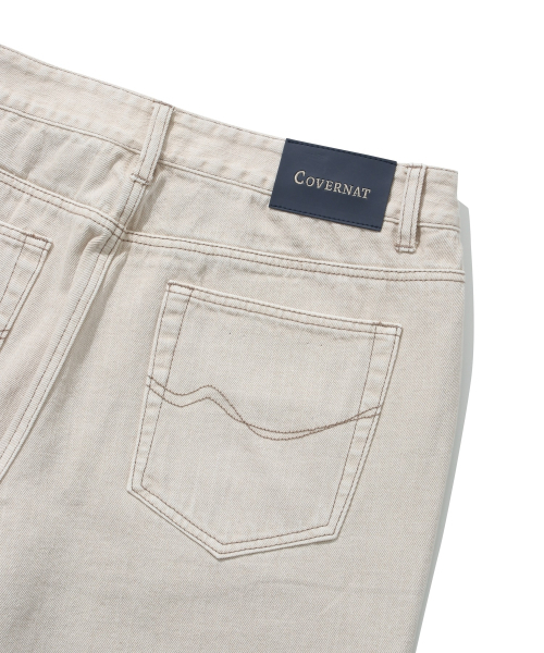 COVERNAT(カバーナット)の「ベルトデニムウォッシングレギュラーパンツアイボリー(デニムパンツ・レディース・その他・X-LARGE/LARGE/SMALL/MEDIUM)」の6枚目の写真