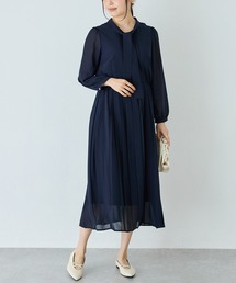 INCEDE | ボウタイ プリーツワンピース(ワンピース)