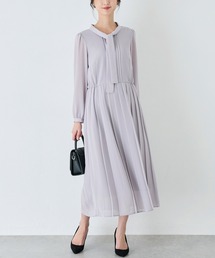 INCEDE（インシード）の「ボウタイ プリーツワンピース（ワンピース）」