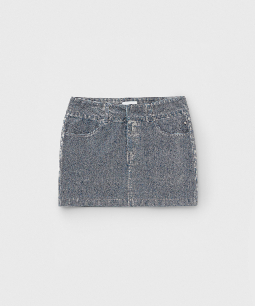 MONGDOL(モンドル)の「ベルベットデニムミニスカートグレーブルー MDSK027GRAYBLUE(スカート・レディース・その他・SMALL/MEDIUM)」の6枚目の写真