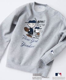 PEANUTS（ピーナッツ）の「【PEANUTS×MLB】オリジナルデザイン KIDS裏起毛トレーナー キッズサイズ ヤンキース ドジャース カブス キャラクター（スウェット・キッズ）」