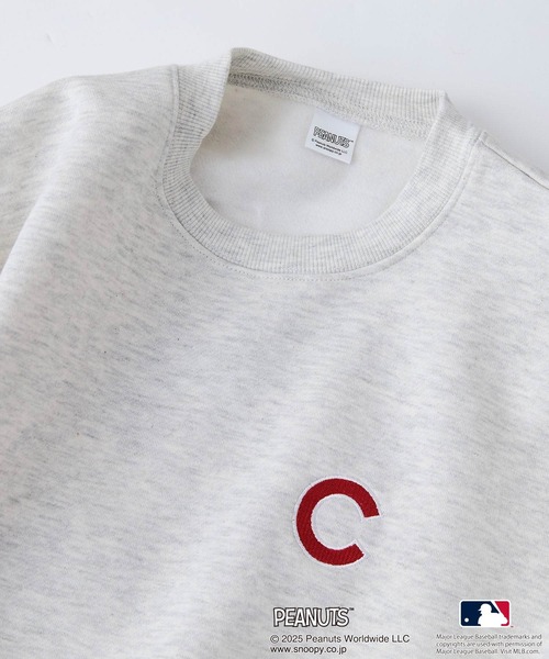 PEANUTS（ピーナッツ）の「【PEANUTS×MLB】オリジナルデザイン KIDS裏起毛トレーナー キッズサイズ ヤンキース ドジャース カブス キャラクター（スウェット・キッズ・ブラック系その他3/ベージュ系その他3/グレー系その他/グレー系その他2/ブルー系その他/ベージュ系その他2・140cm/150cm/160cm/130cm）」の17枚目の写真