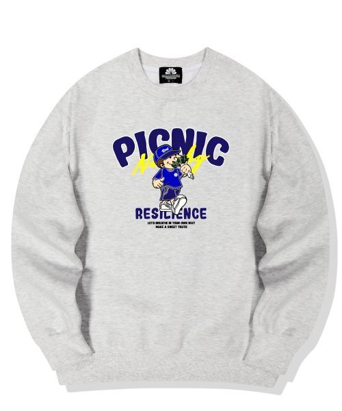 PICNIC BOY GRAPHIC クルーネック - ホワイト