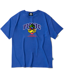 YELLOW BALL PICNIC グラフィックTシャツ - ブルー