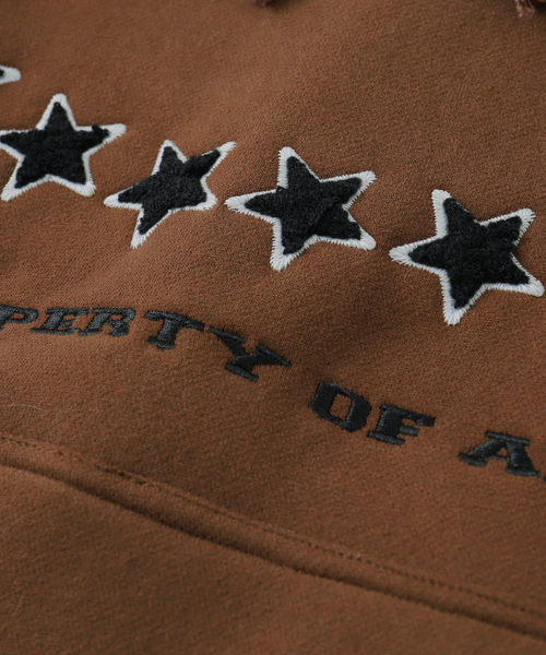 AFB(エーエフビー)の「AFB / エーエフビー STAR SPORT HOODIE(パーカー・メンズ・チャコールグレー/ブラウン/レッド・MEDIUM)」の6枚目の写真