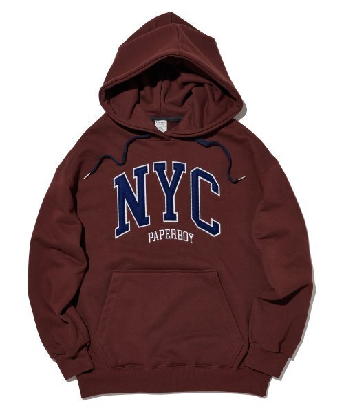 PAPERBOY(ペーパーボーイ)の「ニューヨークシティ フードパーカー-バーガンディ(パーカー・レディース・その他・LARGE/MEDIUM/SMALL/X-LARGE)」の1枚目の写真