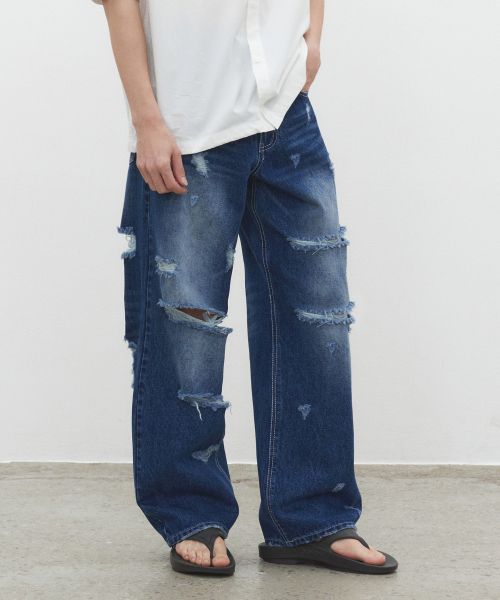 DECET(デケト)の「Both Sides Destroy Jeans DCPT037BlueB(デニムパンツ・レディース・その他・26/28/30/32/34)」の9枚目の写真