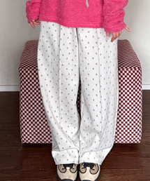 KOOKEESEE（クキシ）の「星バンディングパンツ（ホワイト）（スウェットパンツ）」