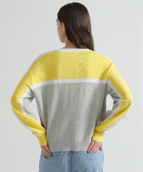 AVIREX（アヴィレックス）の「MULTI-TONE KNIT PULLOVER（ニット/セーター・レディース・ブラック/グレー/オフホワイト・F）」の17枚目の写真