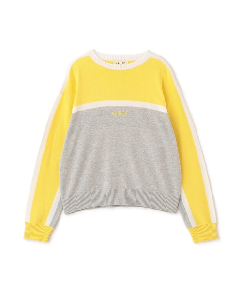 AVIREX（アヴィレックス）の「MULTI-TONE KNIT PULLOVER（ニット/セーター・レディース・ブラック/グレー/オフホワイト・F）」の20枚目の写真