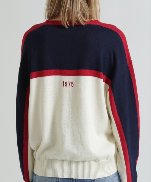AVIREX（アヴィレックス）の「MULTI-TONE KNIT PULLOVER（ニット/セーター・レディース・ブラック/グレー/オフホワイト・F）」の15枚目の写真