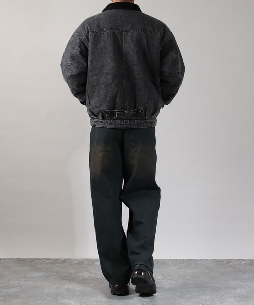 NYLAUS(ナイラス)の「【Nylaus】Boa Lining Denim Jacket / 裏ボアデニムジャケット Gジャン(デニムジャケット・メンズ・ブルー/ブラック/ネイビー・M/L)」の12枚目の写真
