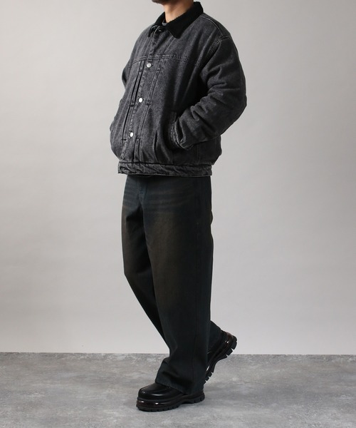 NYLAUS(ナイラス)の「【Nylaus】Boa Lining Denim Jacket / 裏ボアデニムジャケット Gジャン(デニムジャケット・メンズ・ブルー/ブラック/ネイビー・M/L)」の13枚目の写真