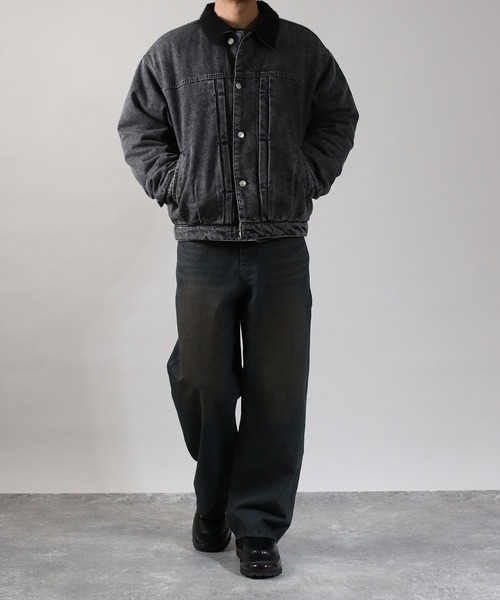NYLAUS(ナイラス)の「【Nylaus】Boa Lining Denim Jacket / 裏ボアデニムジャケット Gジャン(デニムジャケット・メンズ・ブルー/ブラック/ネイビー・M/L)」の14枚目の写真