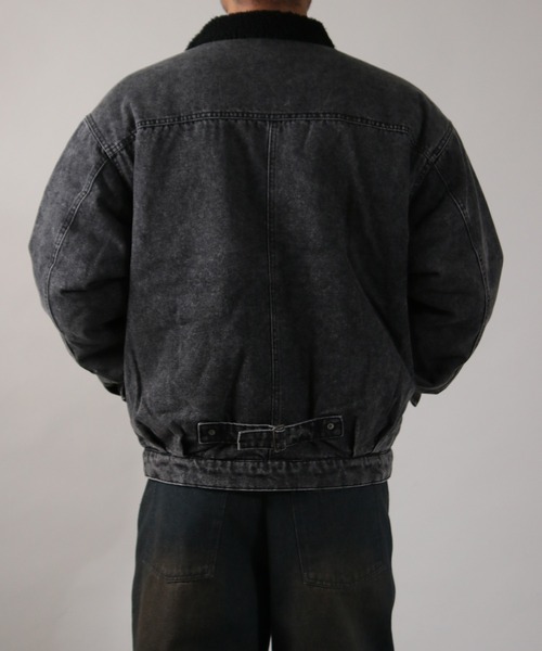 NYLAUS(ナイラス)の「【Nylaus】Boa Lining Denim Jacket / 裏ボアデニムジャケット Gジャン(デニムジャケット・メンズ・ブルー/ブラック/ネイビー・M/L)」の5枚目の写真