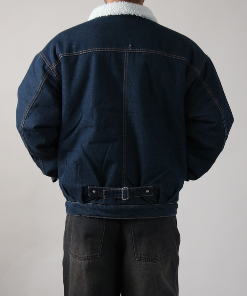 NYLAUS(ナイラス)の「【Nylaus】Boa Lining Denim Jacket / 裏ボアデニムジャケット Gジャン(デニムジャケット・メンズ・ブルー/ブラック/ネイビー・M/L)」の20枚目の写真