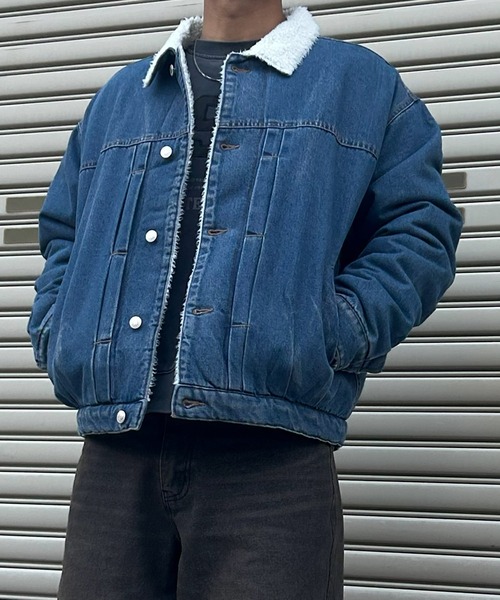 セール】【Nylaus】Boa Lining Denim Jacket / 裏ボアデニムジャケット