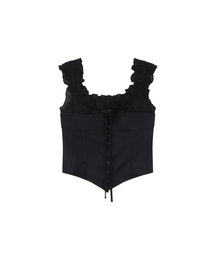 Lace Layered Sleeveless Black