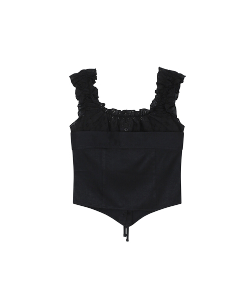 KASHIKO(カシコ)の「Lace Layered Sleeveless Black(Tシャツ/カットソー・レディース・その他・SMALL/MEDIUM)」の3枚目の写真