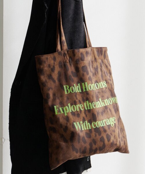Kastane（カスタネ）の「【チェック&レオパード】ロゴミューズトート