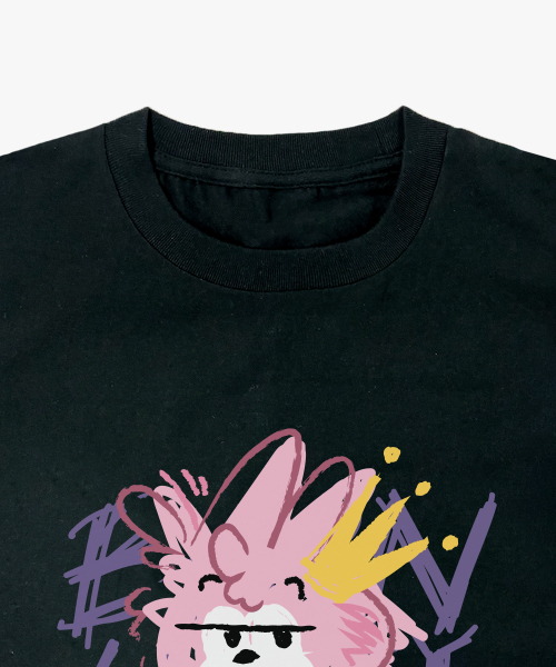 TEESSERT（ティーザート）の「グラフィティティビット 綿 半袖Tシャツ [ブラック]（Tシャツ/カットソー・レディース・ブラック・SMALL/MEDIUM/LARGE/X-LARGE/XX-LARGE）」の2枚目の写真