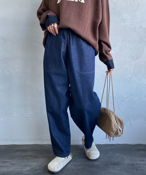 新品未使用　DANTON ダントン　カラーデニム　イージーパンツ　インディゴ DANTON/ダントン] 10oz デニムイージーパンツ(インディゴ）（その他