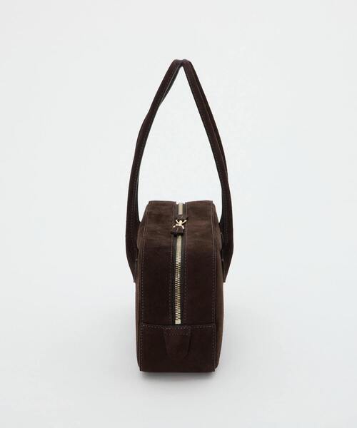 martinique（マルティニーク）の「《別注》【MAISON CANAU/メゾンカナウ】EW-MINI-BOXBOSTON suede（ハンドバッグ・レディース・ブラウン・FREE）」の3枚目の写真