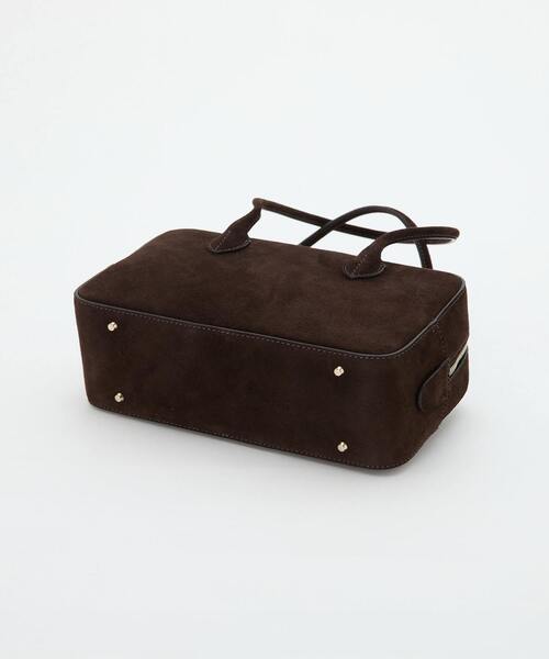 martinique（マルティニーク）の「《別注》【MAISON CANAU/メゾンカナウ】EW-MINI-BOXBOSTON suede（ハンドバッグ・レディース・ブラウン・FREE）」の4枚目の写真