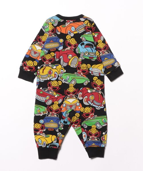 HYSTERIC MINI（ヒステリックミニ）の「Oily Baby総柄 裏毛カバーオール（ロンパース・キッズ・ホワイト/レッド/ブラック・FREE）」の4枚目の写真