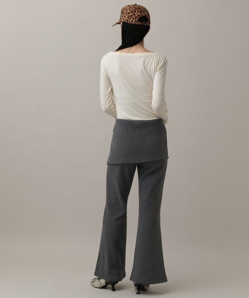 3.3 Field Trip （3.3フィールドトリップ）の「3.3 Field Trip／レイヤードフレアパンツ(裏起毛)（その他パンツ・レディース・グレー/ブラック・MEDIUM/SMALL）」の5枚目の写真